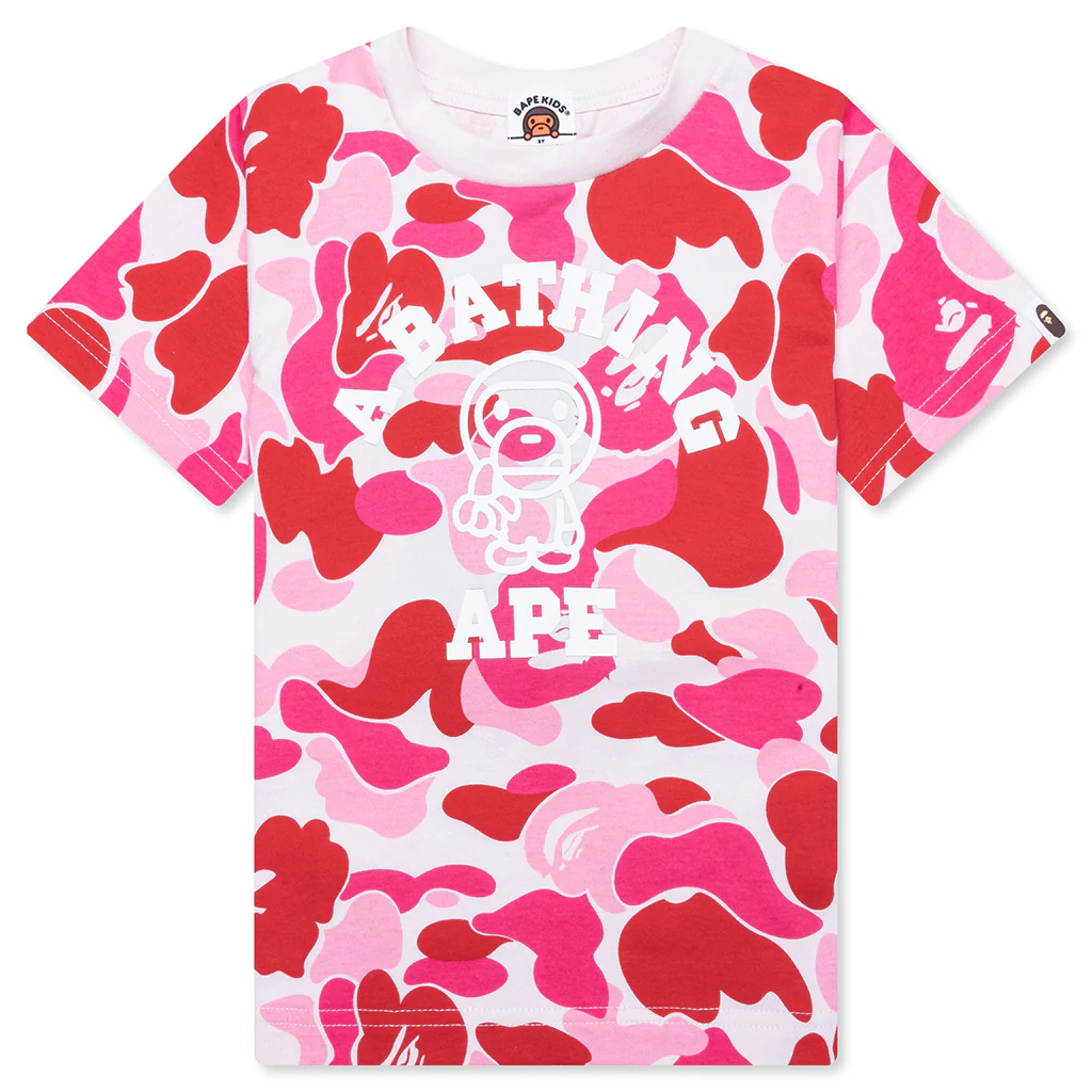 Kid's Abc Camo Baby Milo College Tee - Pink