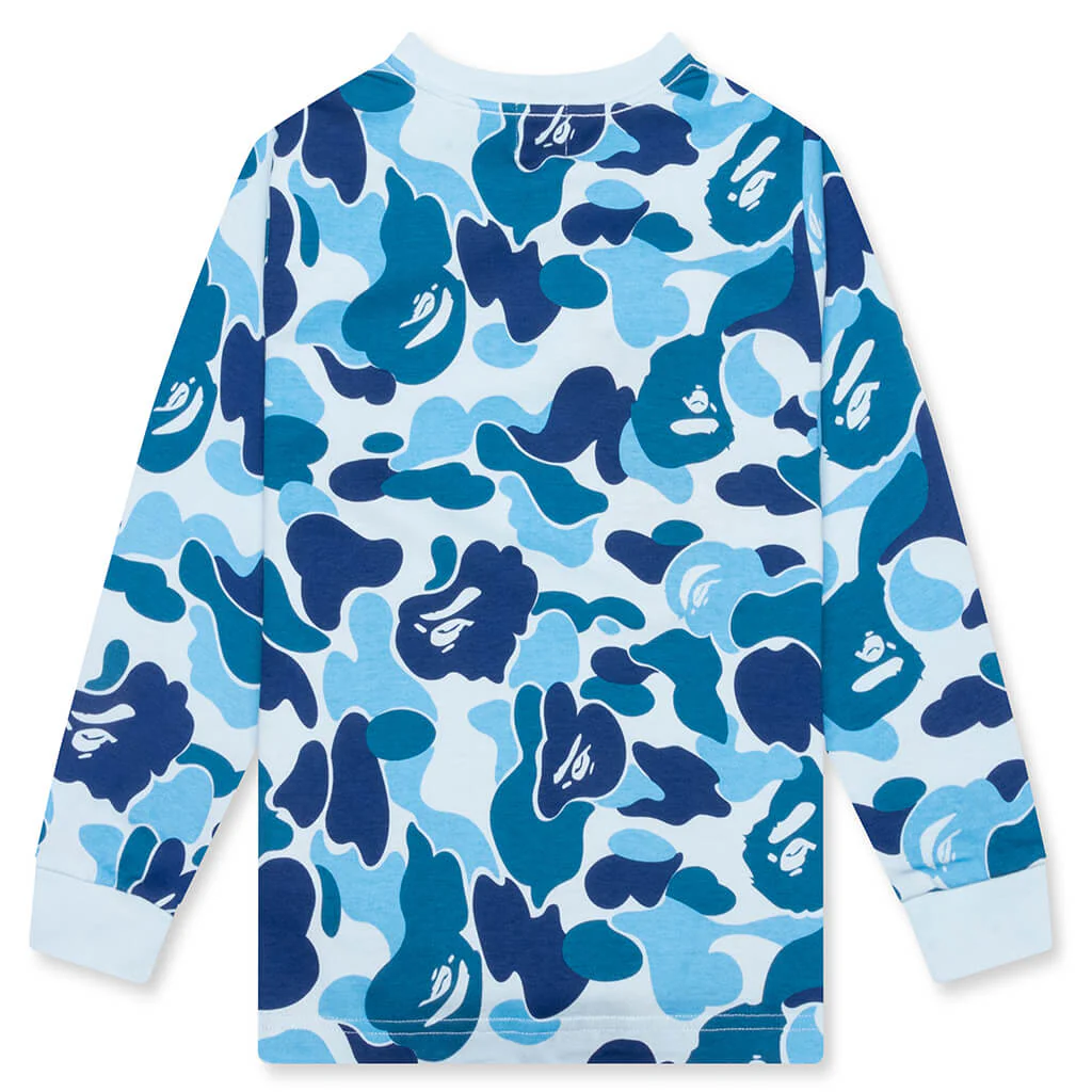 Kid's ABC Camo L/S Tee - Blue - Image 2