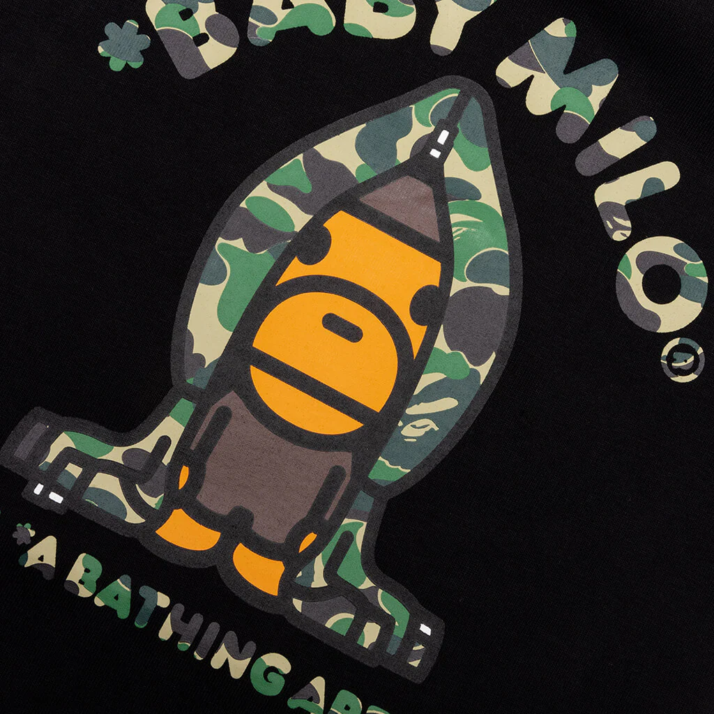 Kid's ABC Camo Milo Hoodie Tee - Black/Green - Image 3