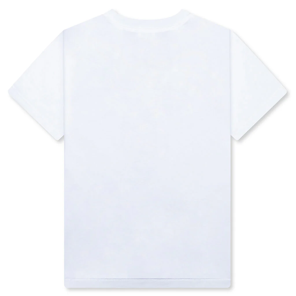 Kid's ABC Camo Milo Hoodie Tee - White/Pink - Image 2