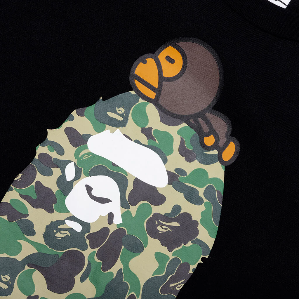 Kid's ABC Camo Milo on Big Ape Tee - Black/Green - Image 3