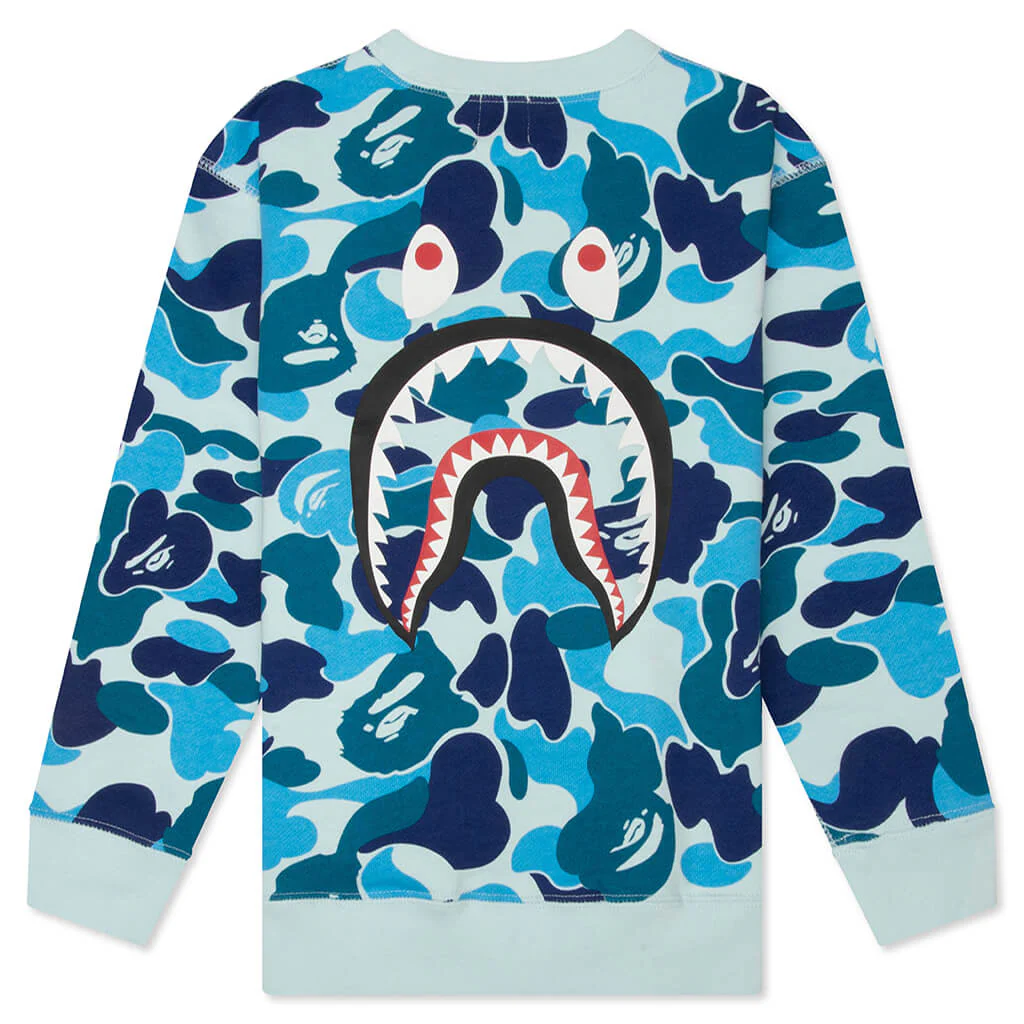 Kids ABC Camo Shark Crewneck Sweatshirt - Blue - Image 2