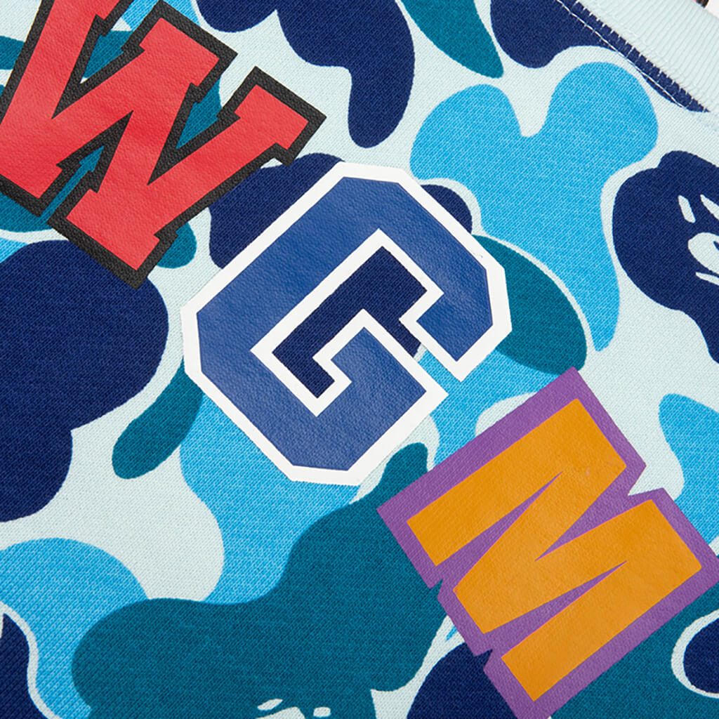 Kids ABC Camo Shark Crewneck Sweatshirt - Blue - Image 3