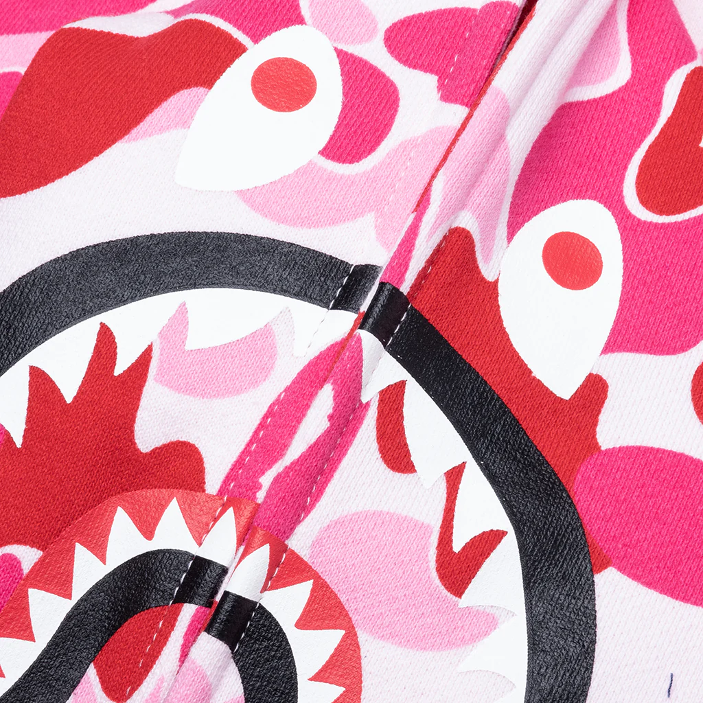 Kid's Abc Camo Shark Zip Hoodie - Pink - Image 3