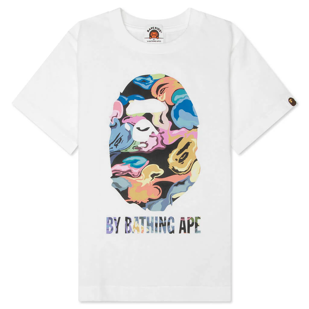 Kids Art Camo By Bathing Ape Tee - White