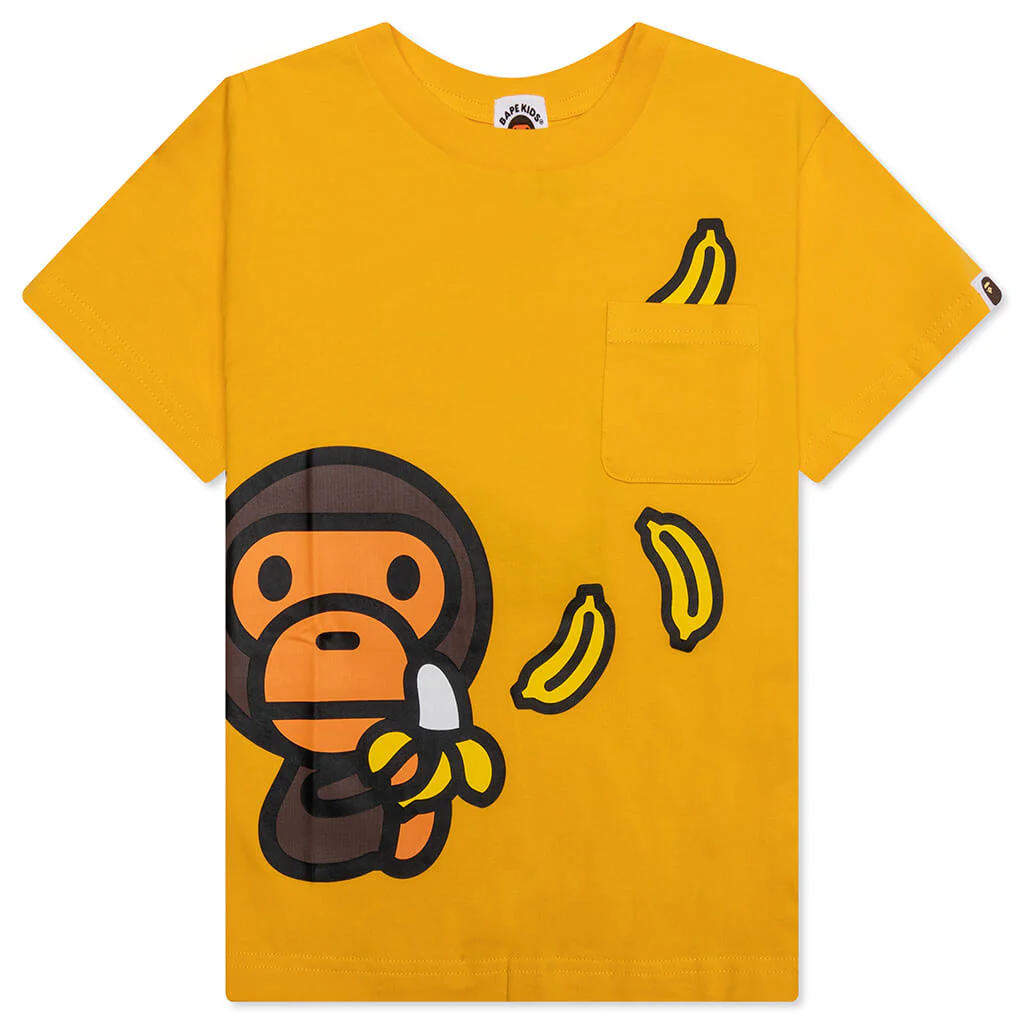 Kid's Baby Milo Banana Pocket Tee - Yellow