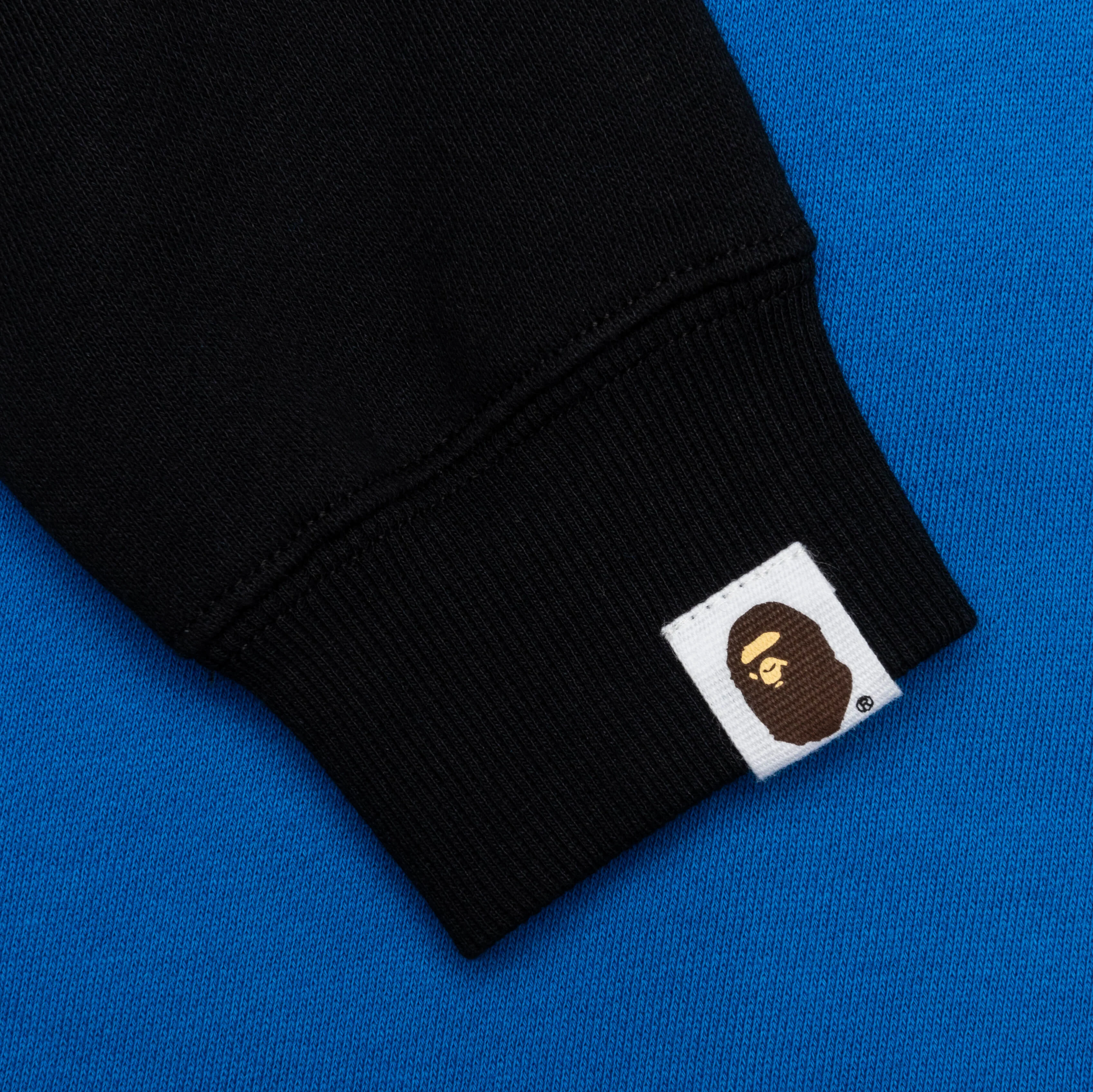 Kid's Bape Logo Layered Baseball Sweatshirt - Blue - Image 5