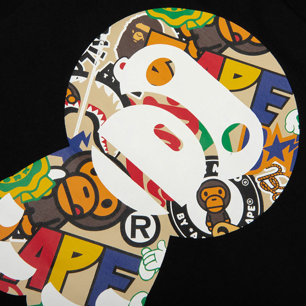 Kids BAPE Milo Assorted Big Baby Milo Tee - Black - Image 3