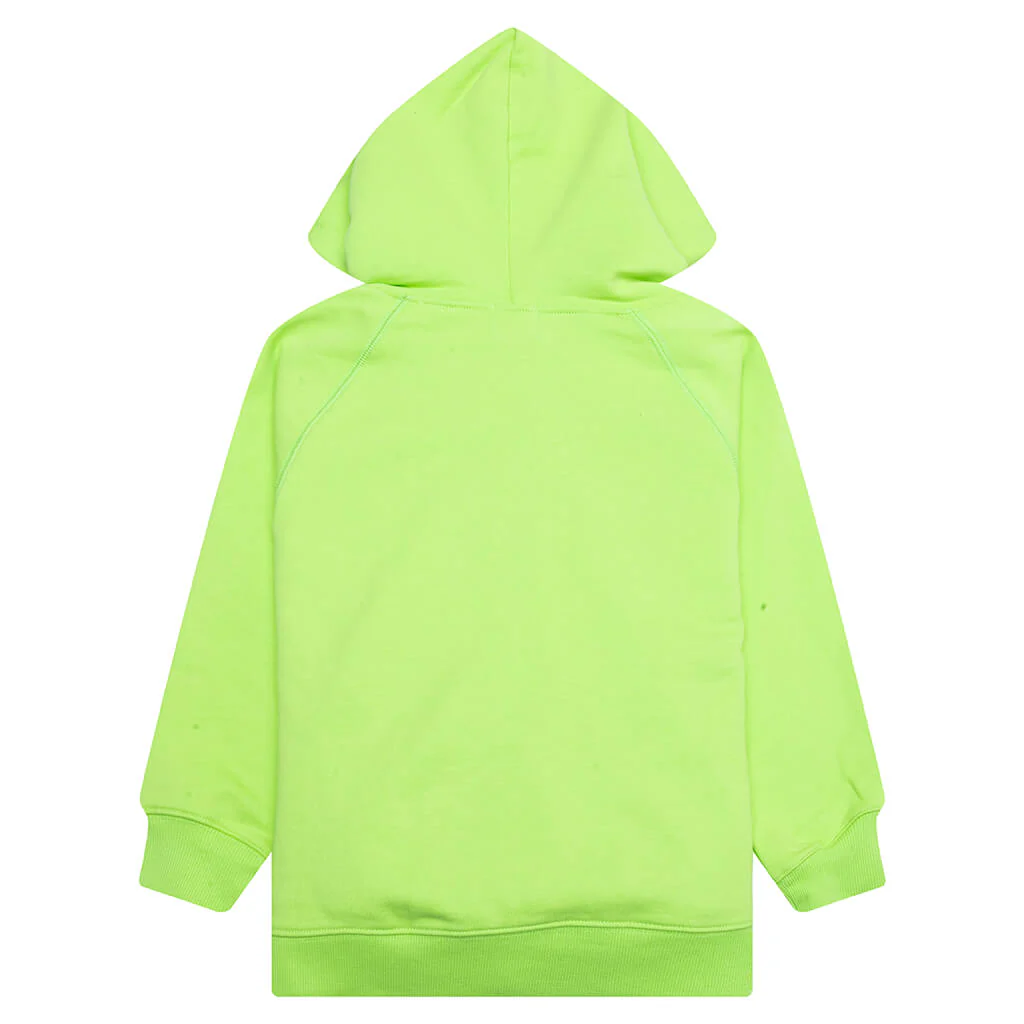 Kid's Bape Relaxed Fit Pigment Dye Zip Hoodie - Green - Image 2