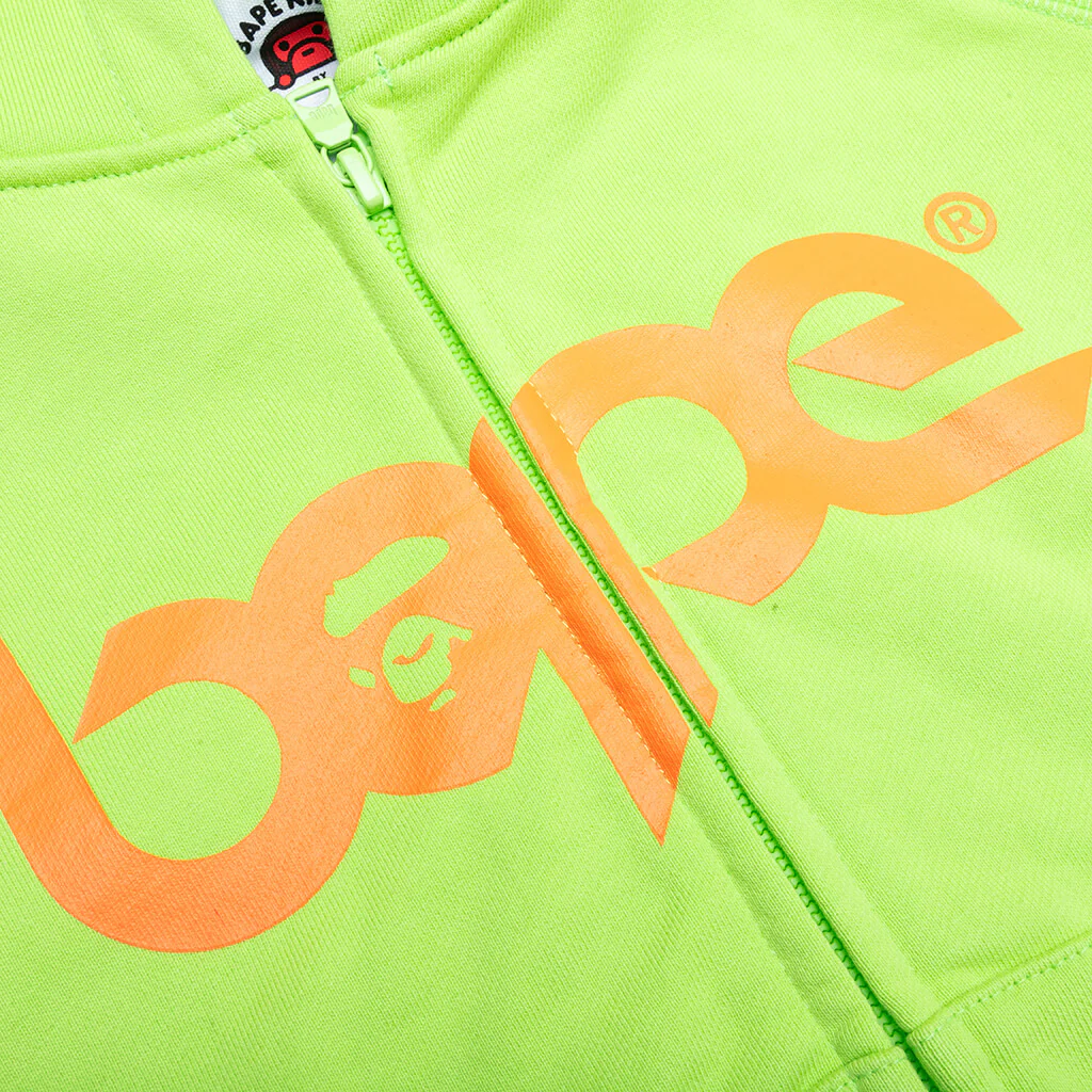 Kid's Bape Relaxed Fit Pigment Dye Zip Hoodie - Green - Image 4