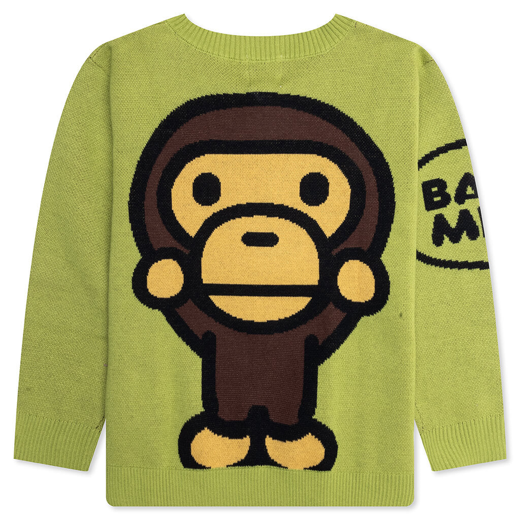 Kid's Big Baby Milo Cotton Knit Sweater - Green - Image 2