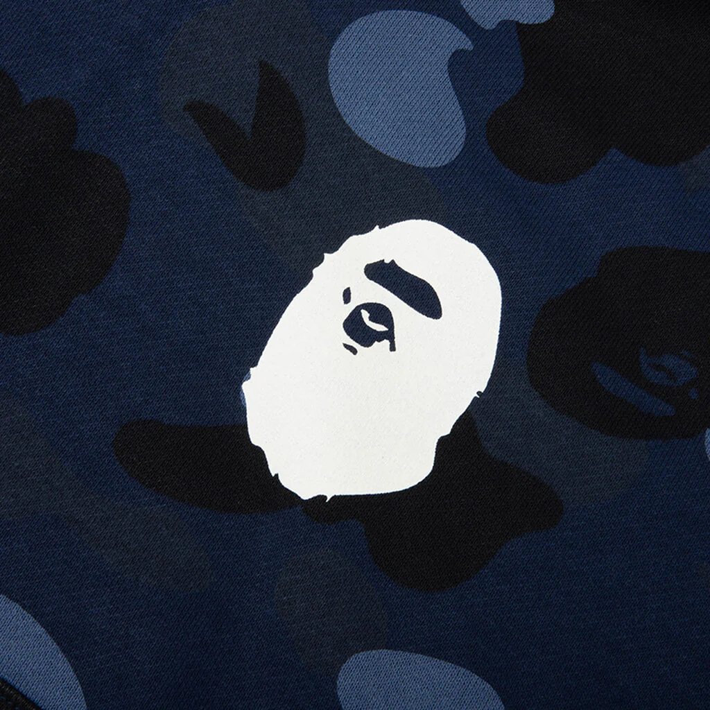 Kids Color Camo Ape Head Relaxed Fit Pullover Hoodie - Navy - Image 3