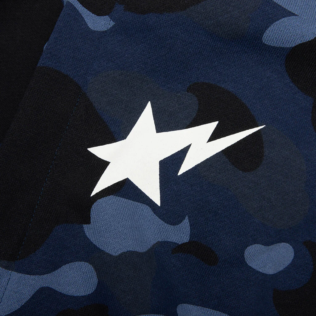 Kids Color Camo Ape Head Relaxed Fit Pullover Hoodie - Navy - Image 6