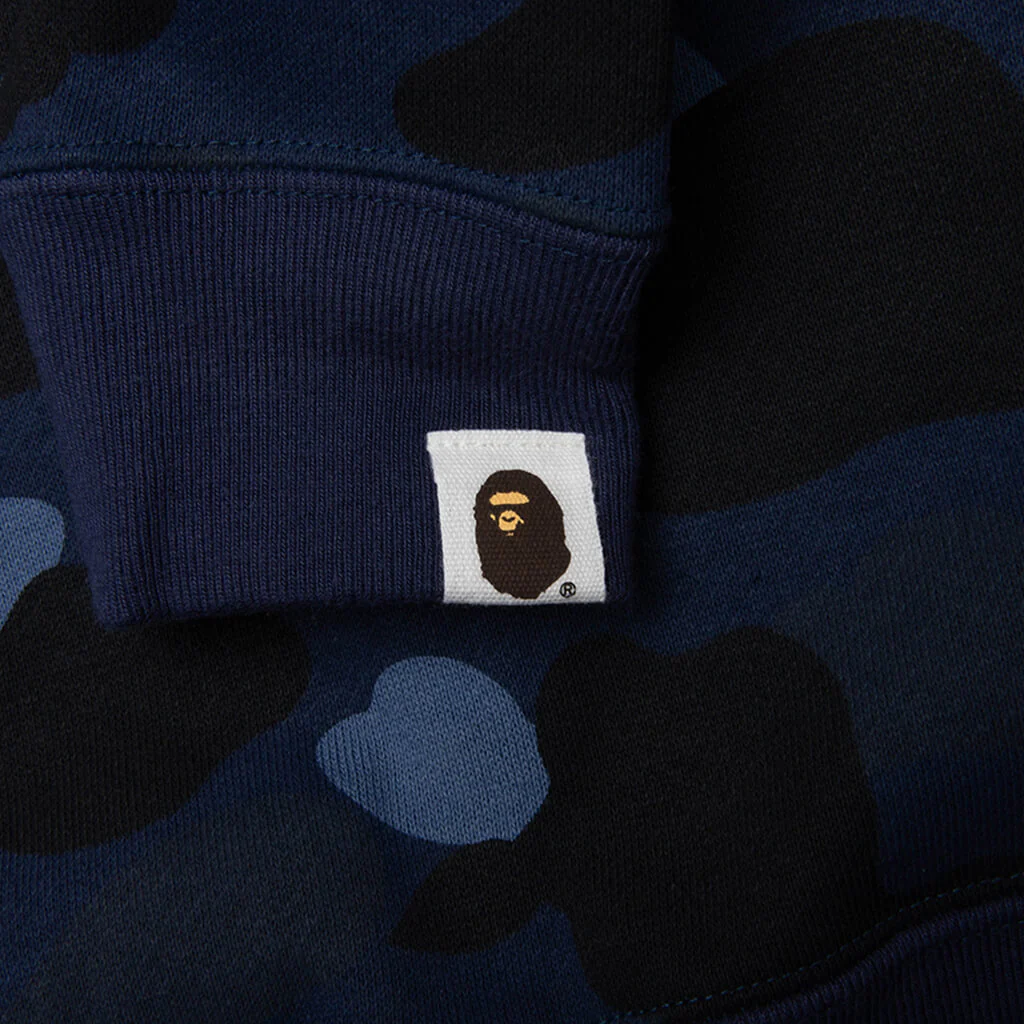 Kids Color Camo Ape Head Relaxed Fit Pullover Hoodie - Navy - Image 7