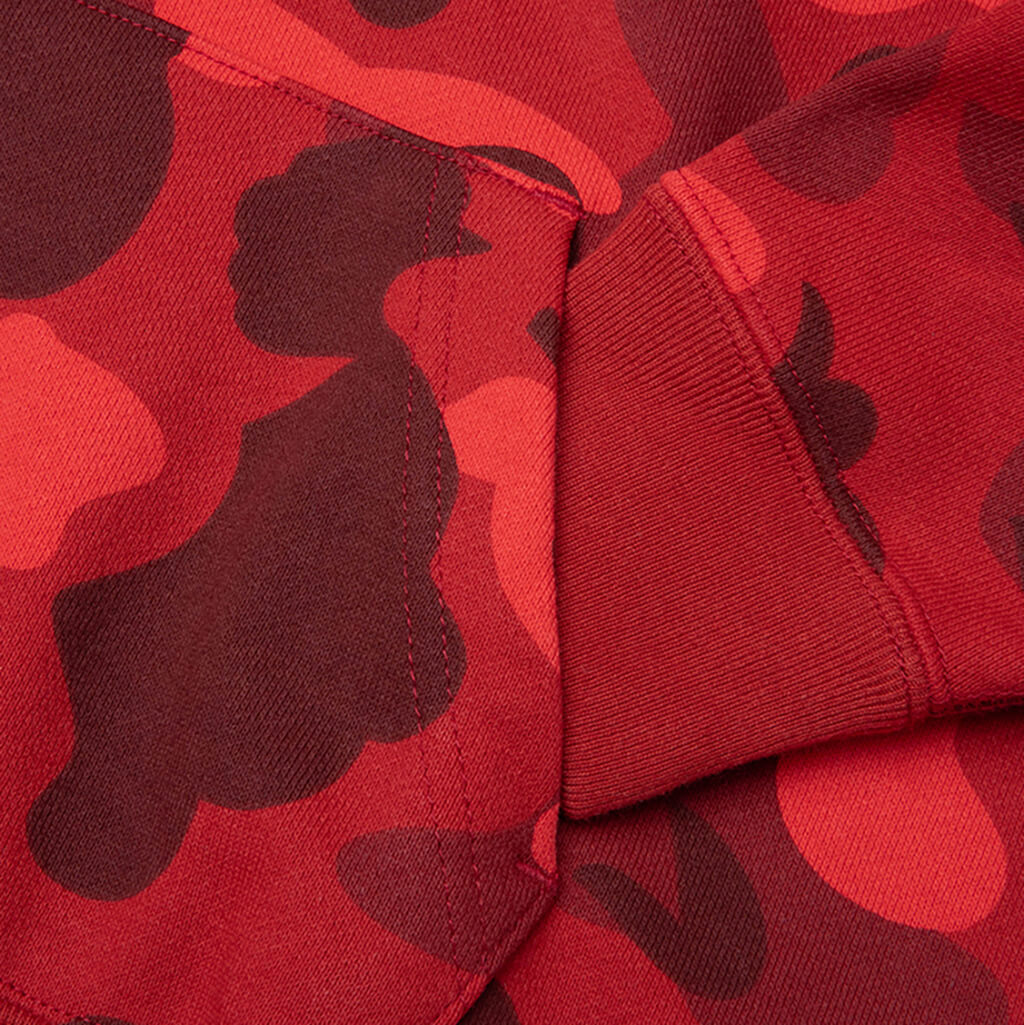 Kids Color Camo Ape Head Relaxed Fit Pullover Hoodie - Red - Image 3
