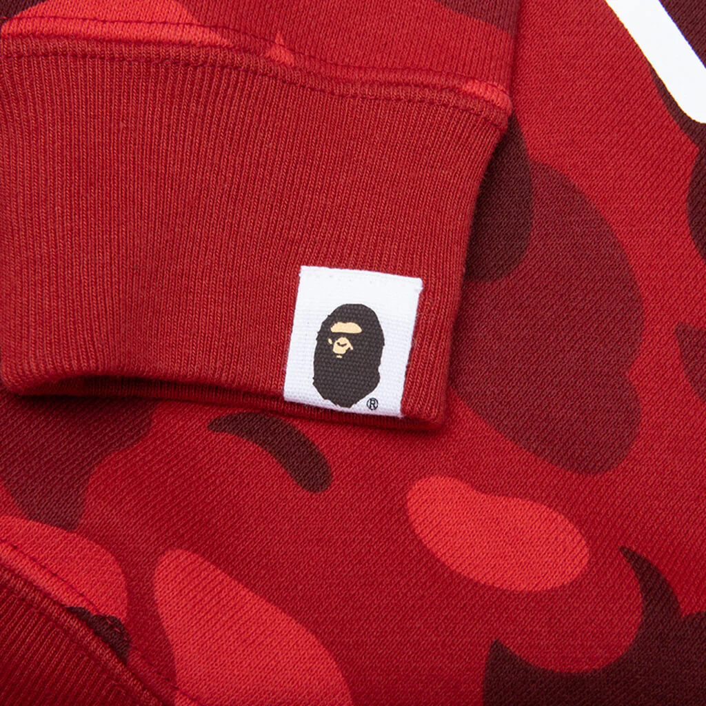 Kids Color Camo Ape Head Relaxed Fit Pullover Hoodie - Red - Image 6