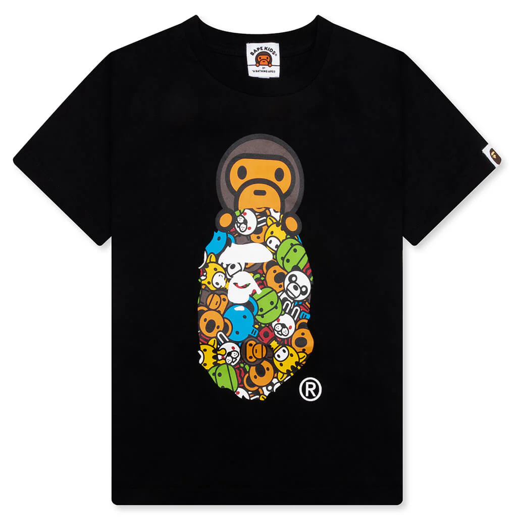 Kid's Milo All Friends Milo on Ape Head Tee - Black