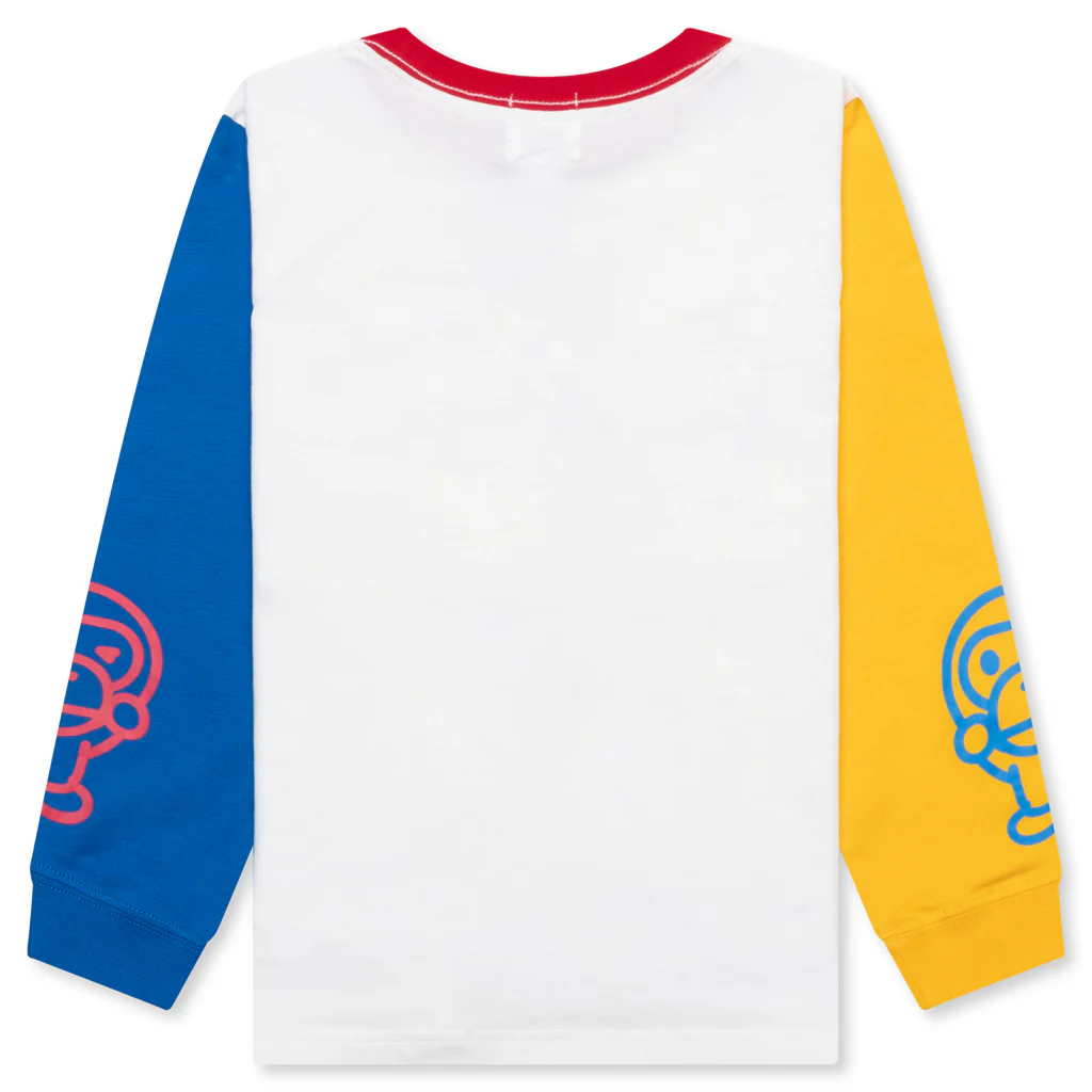 Kid's Multi Baby Milo L/S Tee - White - Image 2