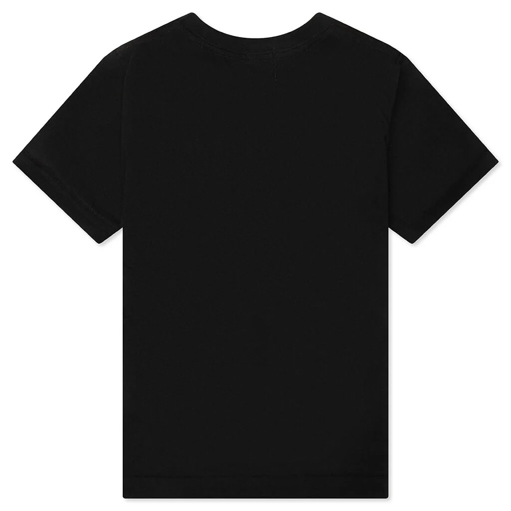 Kids New Multi Camo Shark Tee - Black - Image 2