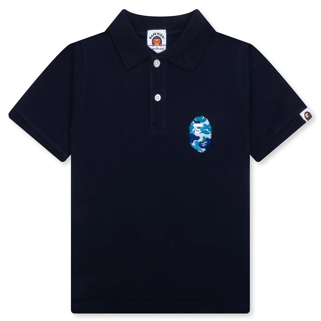 Kid's One Point Polo Shirt - Navy