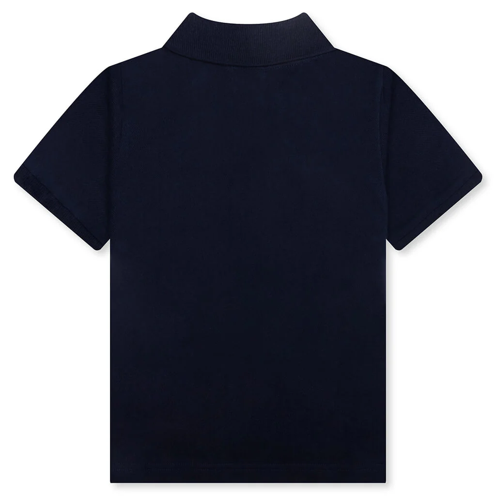 Kid's One Point Polo Shirt - Navy - Image 2