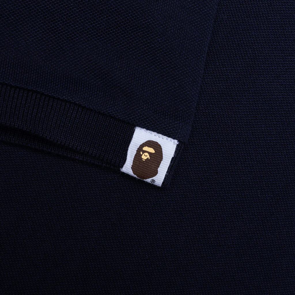 Kid's One Point Polo Shirt - Navy - Image 4