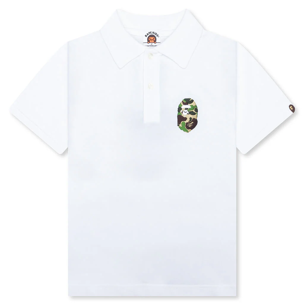 Kid's One Point Polo Shirt - White