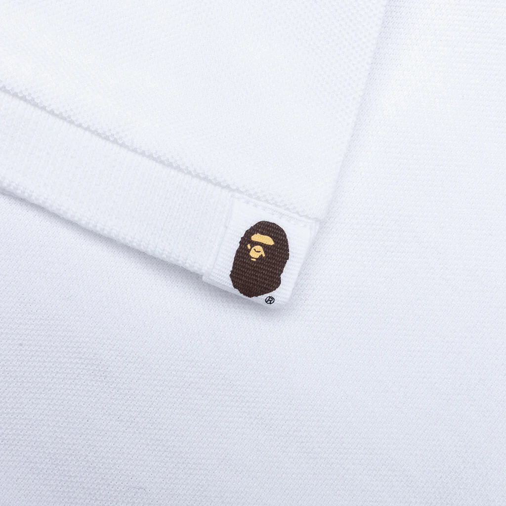 Kid's One Point Polo Shirt - White - Image 4