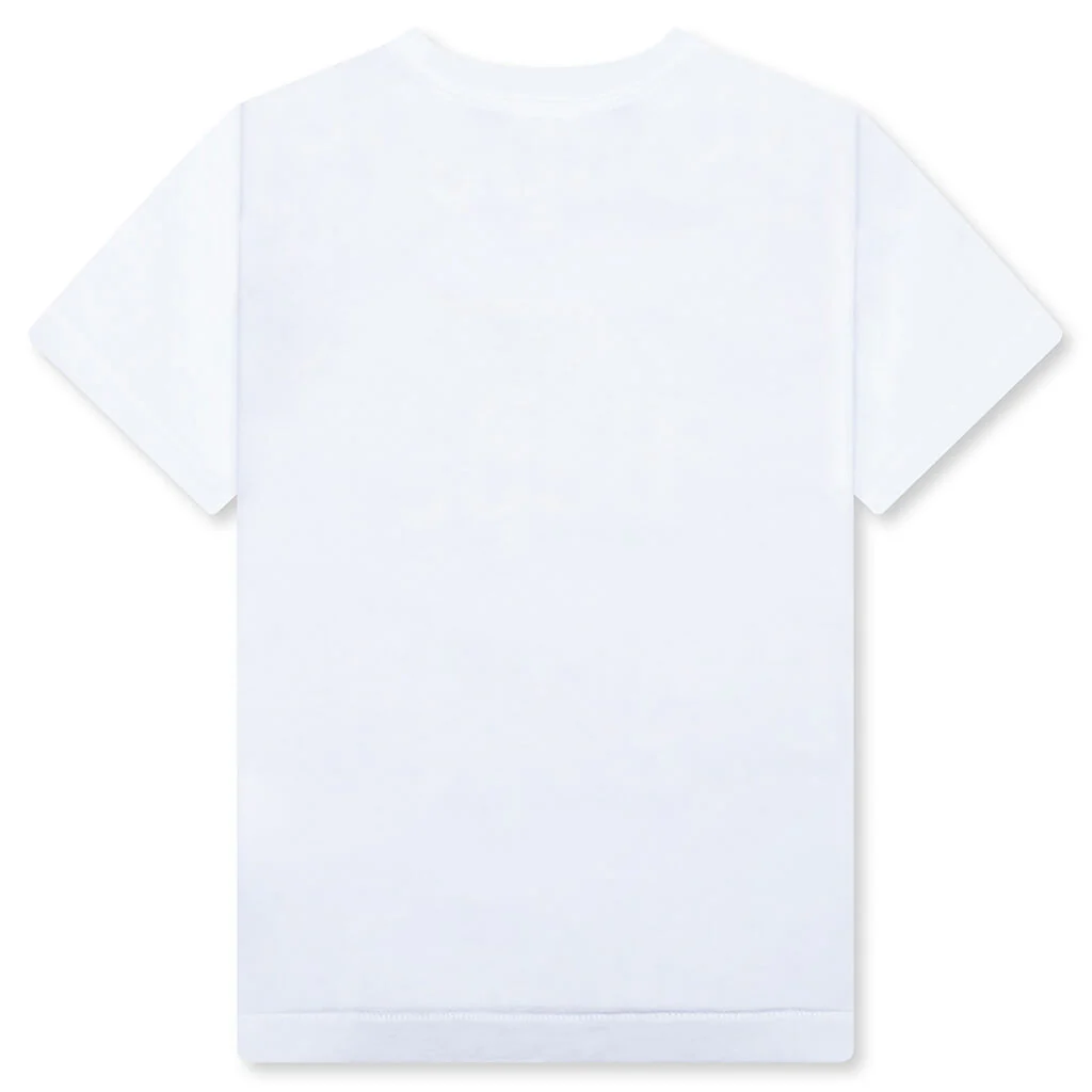 Kid's Shark Milo on Bape Tee - White/Pink - Image 2