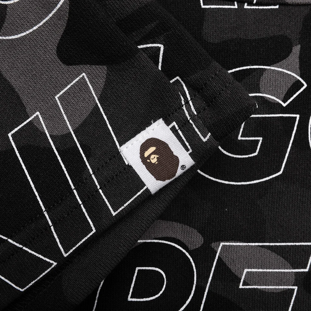 Kids Text Color Camo Shorts - Black - Image 4