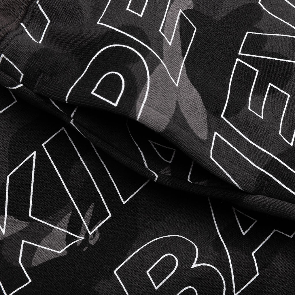 Kids Text Color Camo Shorts - Black - Image 5