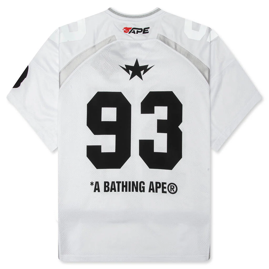 Line Camo Jacquard Relaxed Fit Football Jersey - White - Image 2