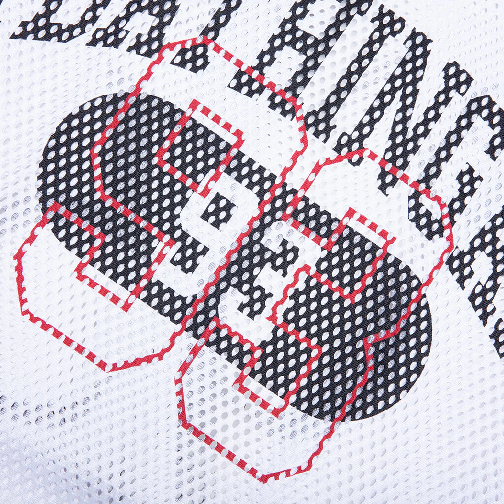 Line Camo Multi Logo Relaxed Fit Football Jersey - White - Image 4