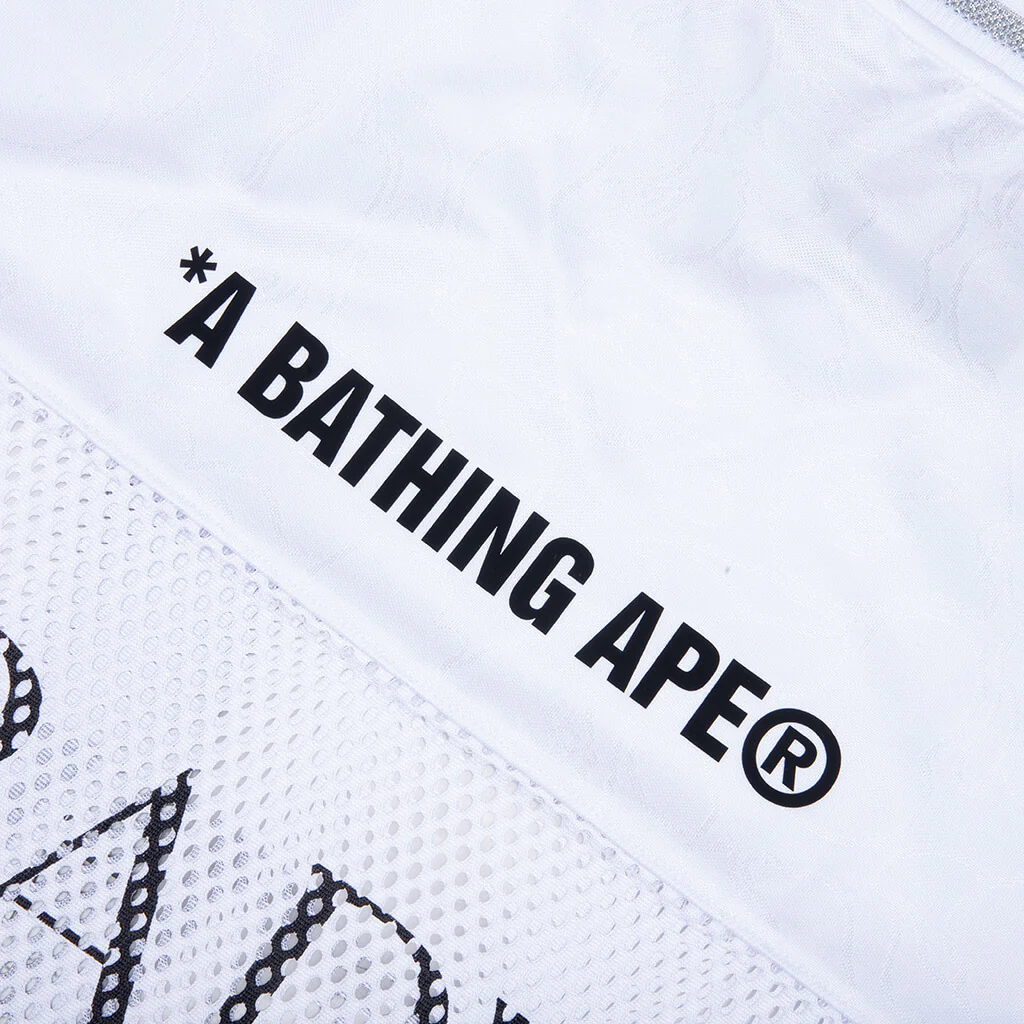Line Camo Multi Logo Relaxed Fit Football Jersey - White - Image 5