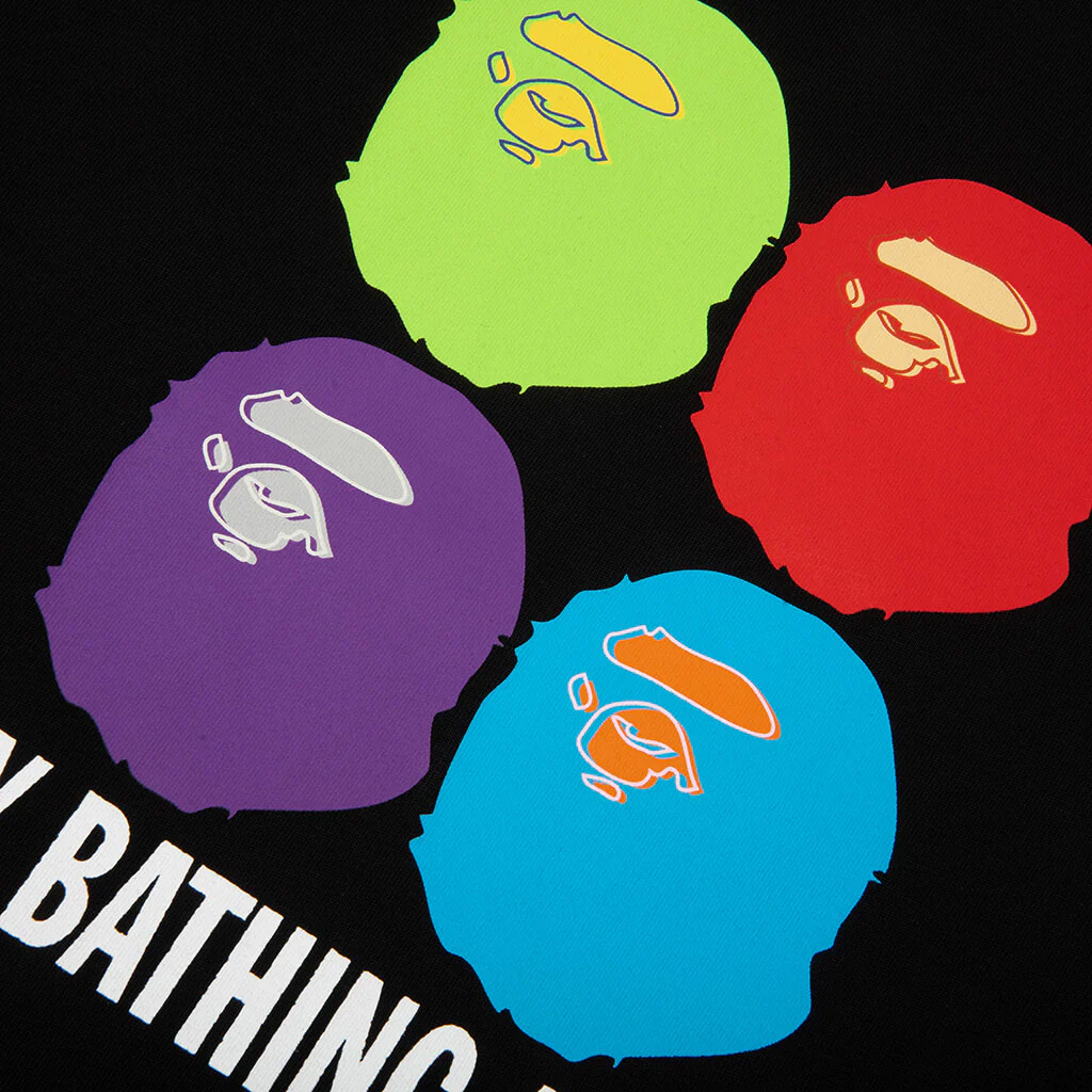 Multi Ape Head By Bathing Ape Relaxed Fit Tee - Black - Image 3