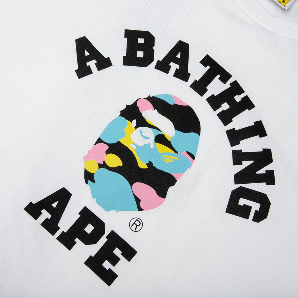 New Multi Camo College Tee - White - Image 3