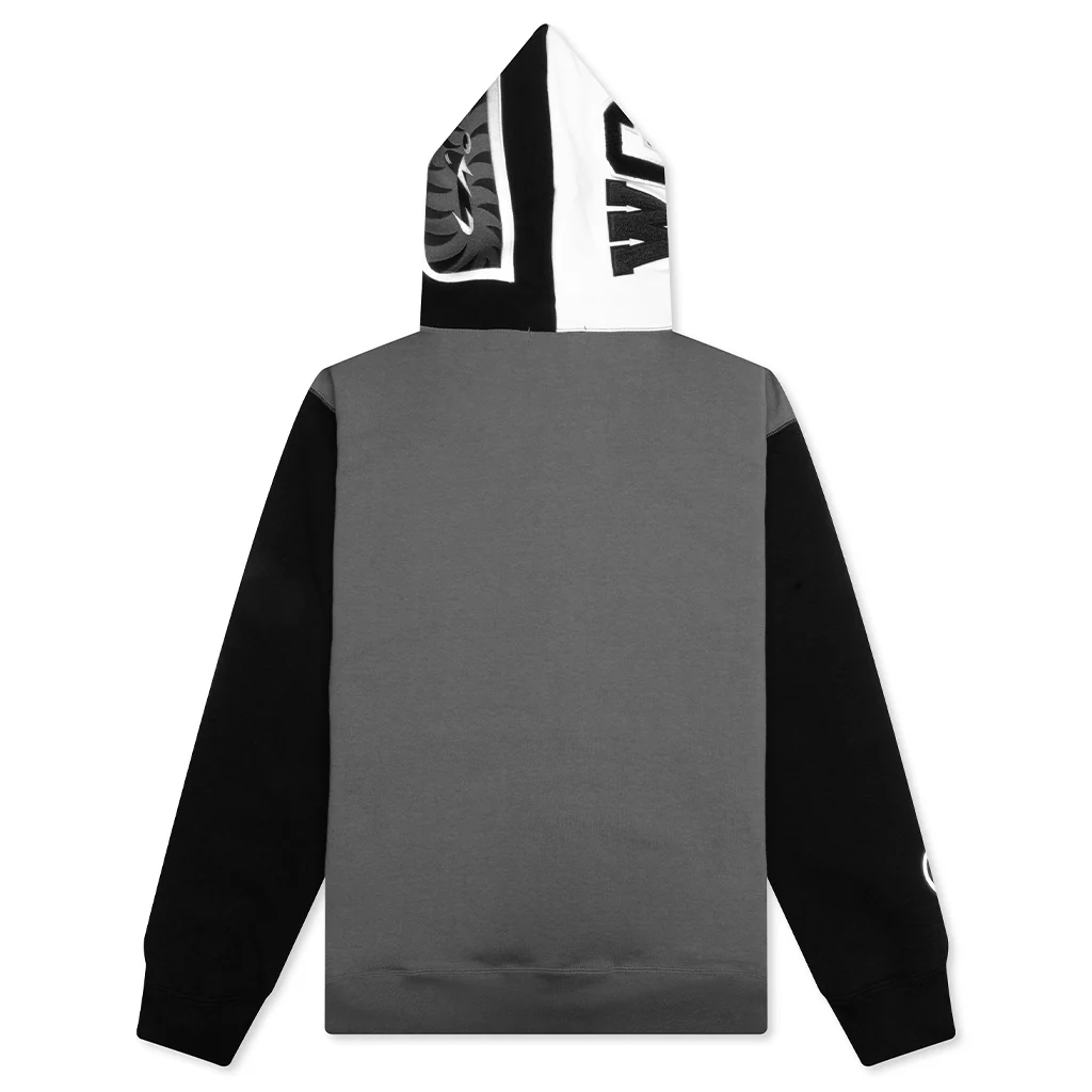Shark Full Zip Hoodie #1 - Black - Image 2