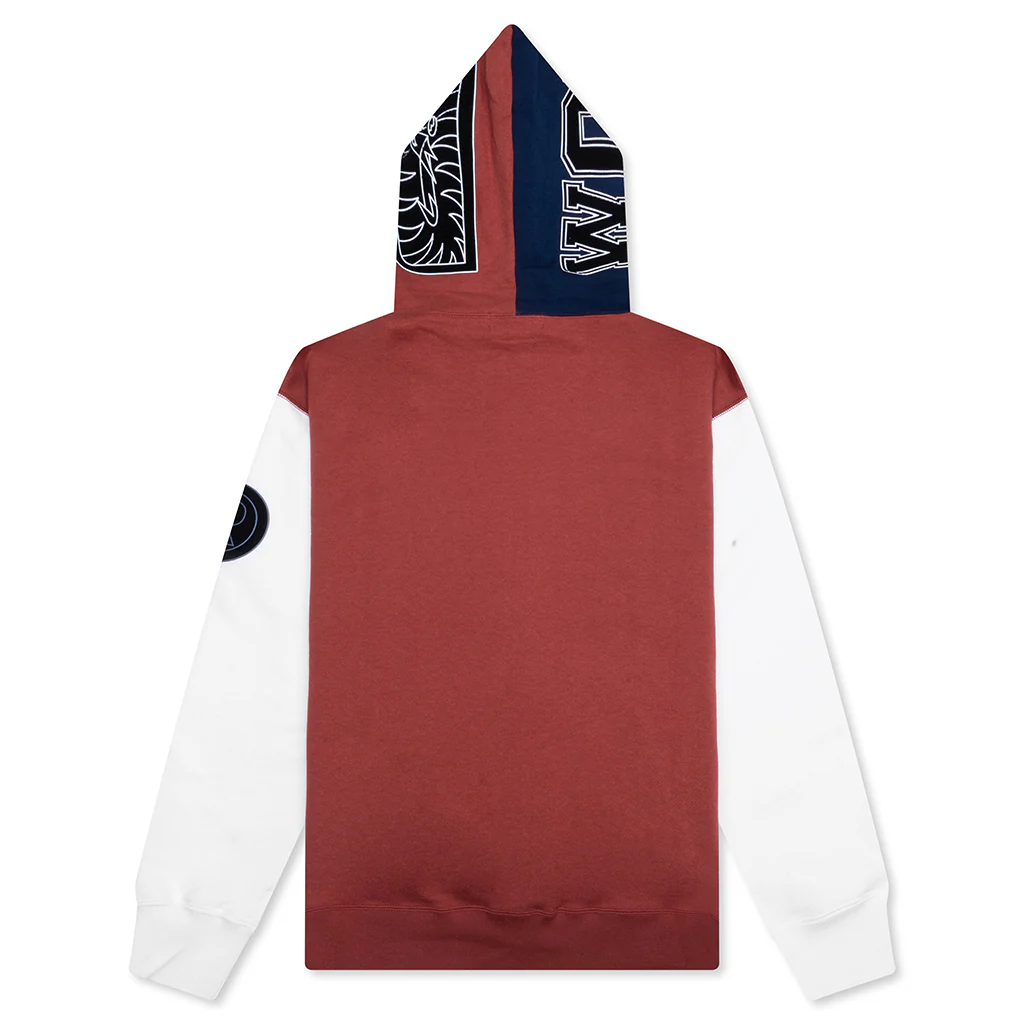 Shark Full Zip Hoodie France - Burgundy - Image 2