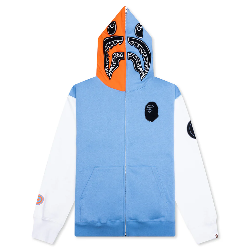 Shark Full Zip Hoodie Indonesia - Blue
