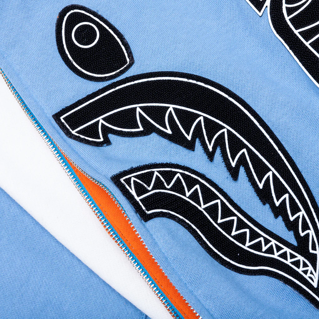 Shark Full Zip Hoodie Indonesia - Blue - Image 3