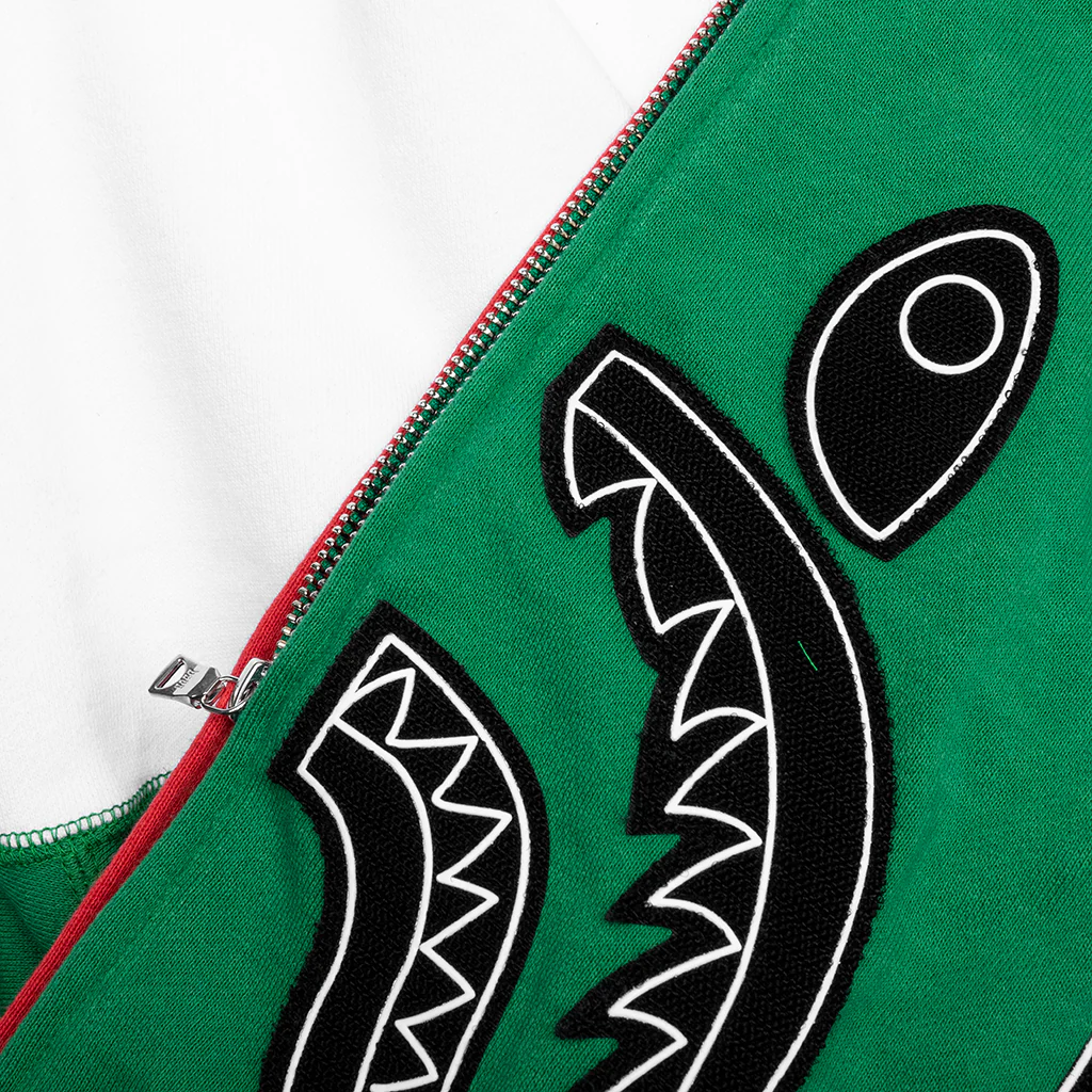 Shark Full Zip Hoodie Italy - Green - Image 3