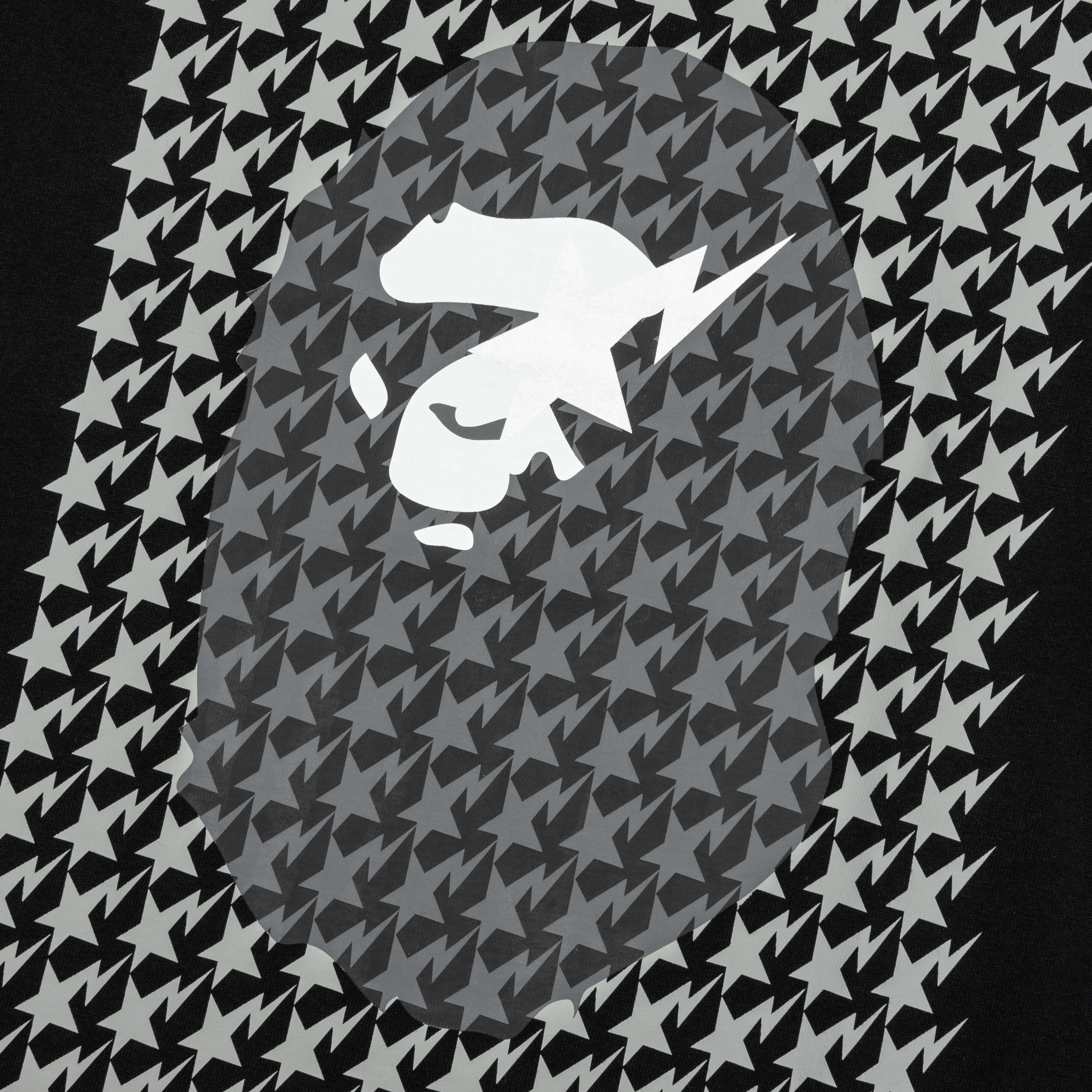 STA Houndstooth Ape Head Tee - Black/Black - Image 3