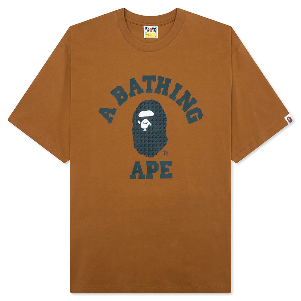 STA Houndstooth College Relaxed Fit Tee - Brown