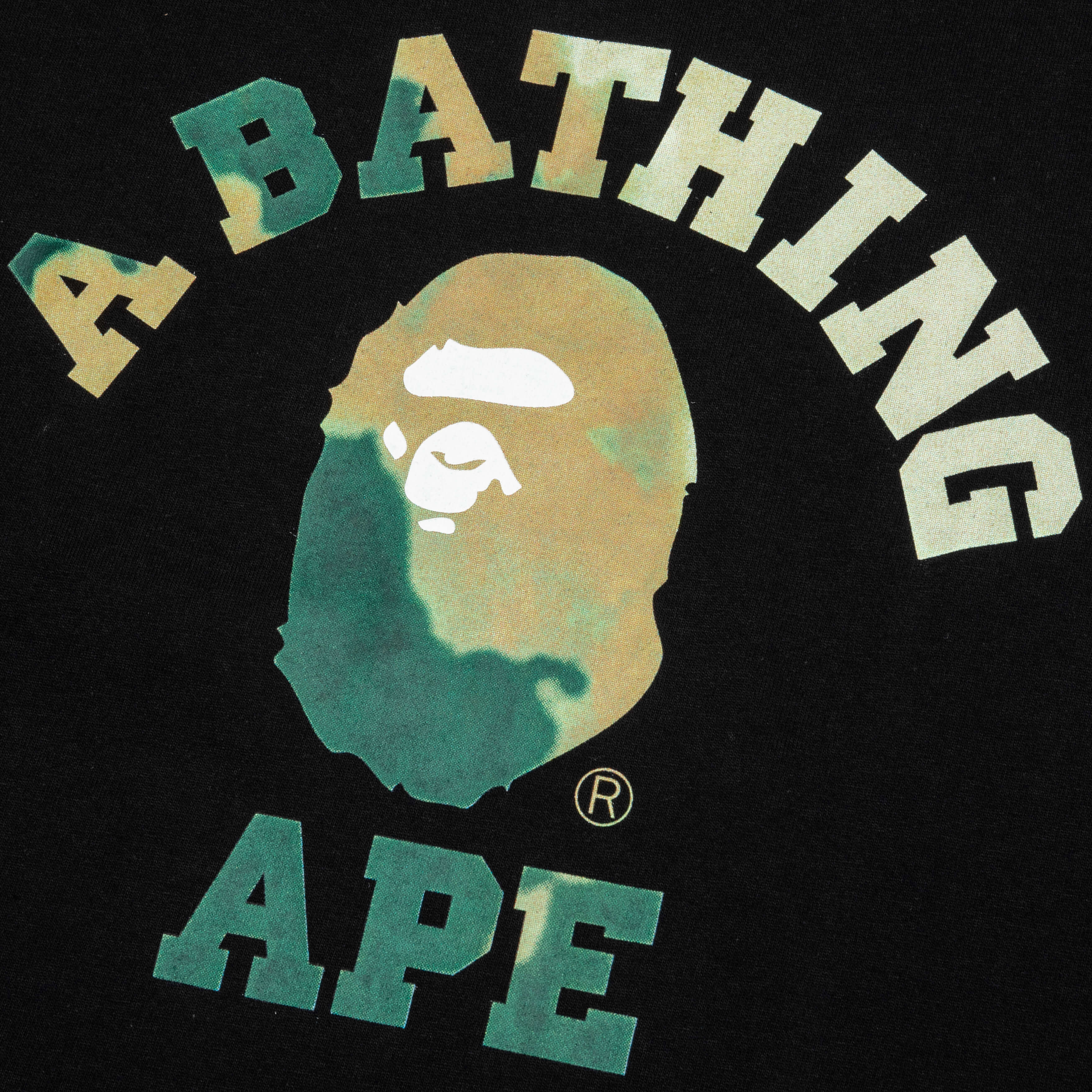 Tie Dye College Tee - Black/Beige - Image 3