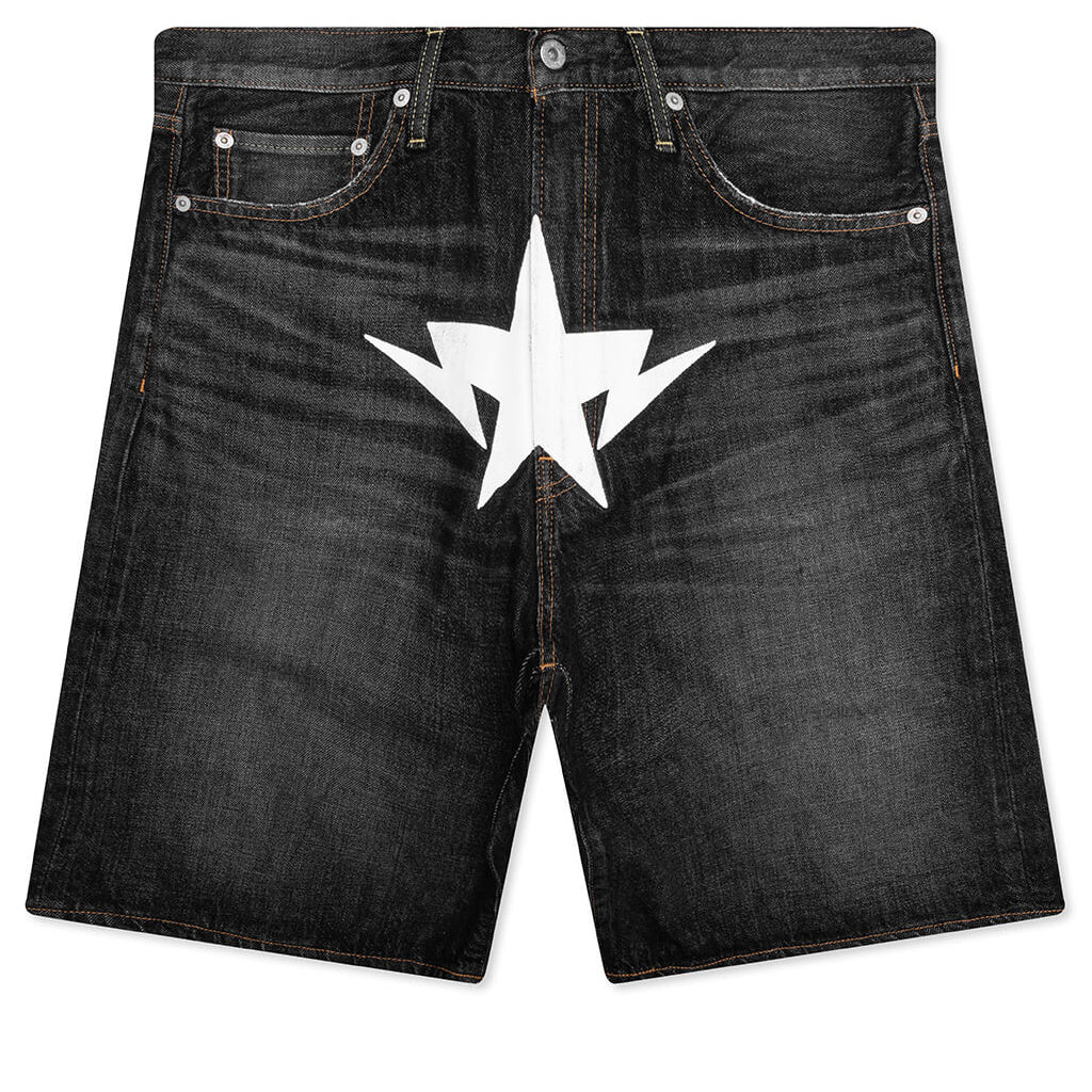 Twin STA Relaxed Fit Denim Shorts - Black
