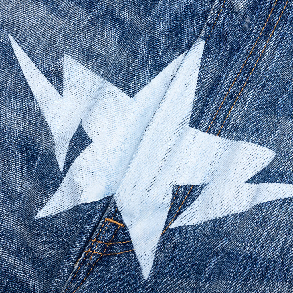 Twin STA Relaxed Fit Denim Shorts - Light Indigo - Image 3
