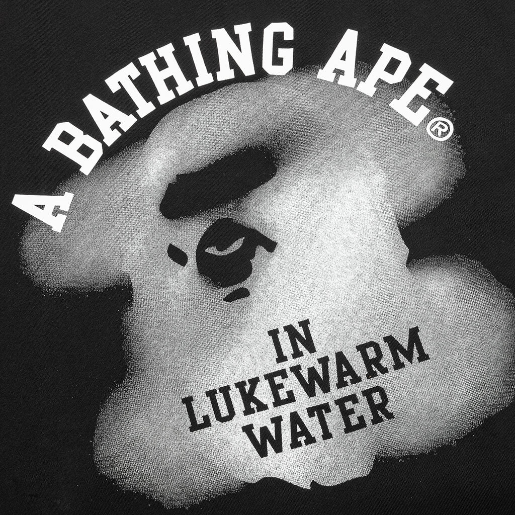 Water Print College Logo Relaxed Fit Tee - Black - Image 3