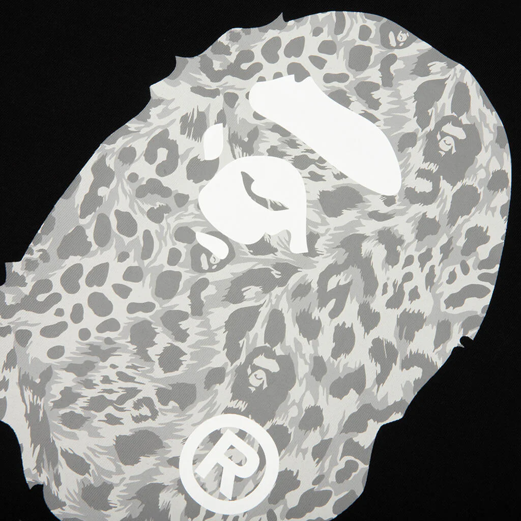 Wild Leopard Pattern Ape Head Relaxed Fit Tee - Black - Image 3