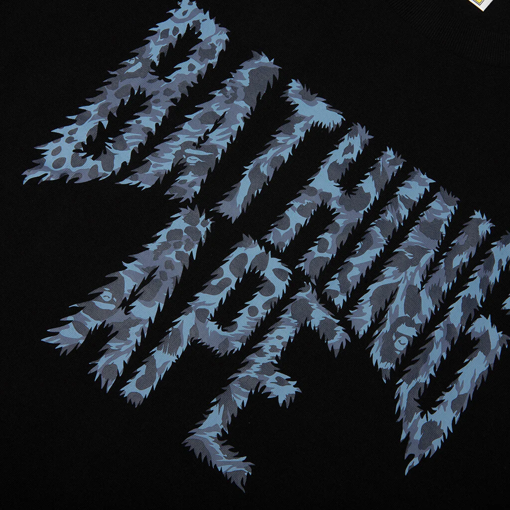 Wild Leopard Pattern NYC Logo Tee - Black/Navy - Image 3