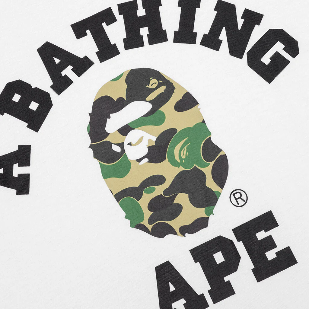 ABC Camo College Tee - White/Green - Image 3